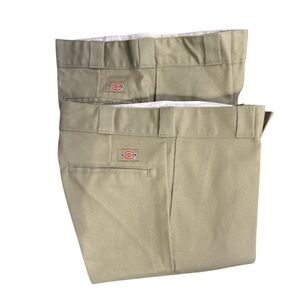 NWOT lot of 2 Dickies 874 khaki work pants 32x30 original fit cotton poly blend